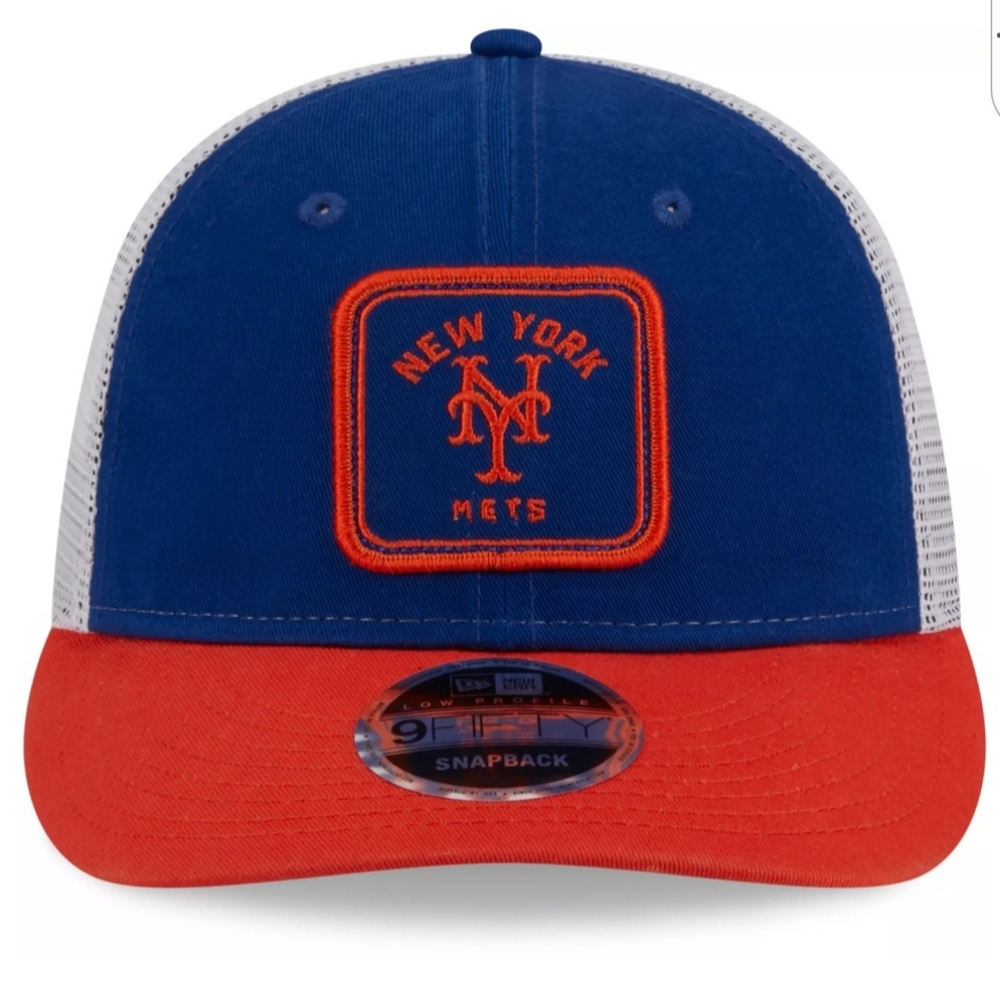 New Era New York Mets Squared  Low Profile 9FIFTY Snapback Hat Adjustable Blue